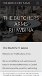 Mobile Screenshot of butchersarmsrhiwbina.com